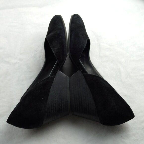 Eileen Fisher Black‎ Suede D'Orsay Block Heel Pumps Size 7.5 - Picture 7 of 9